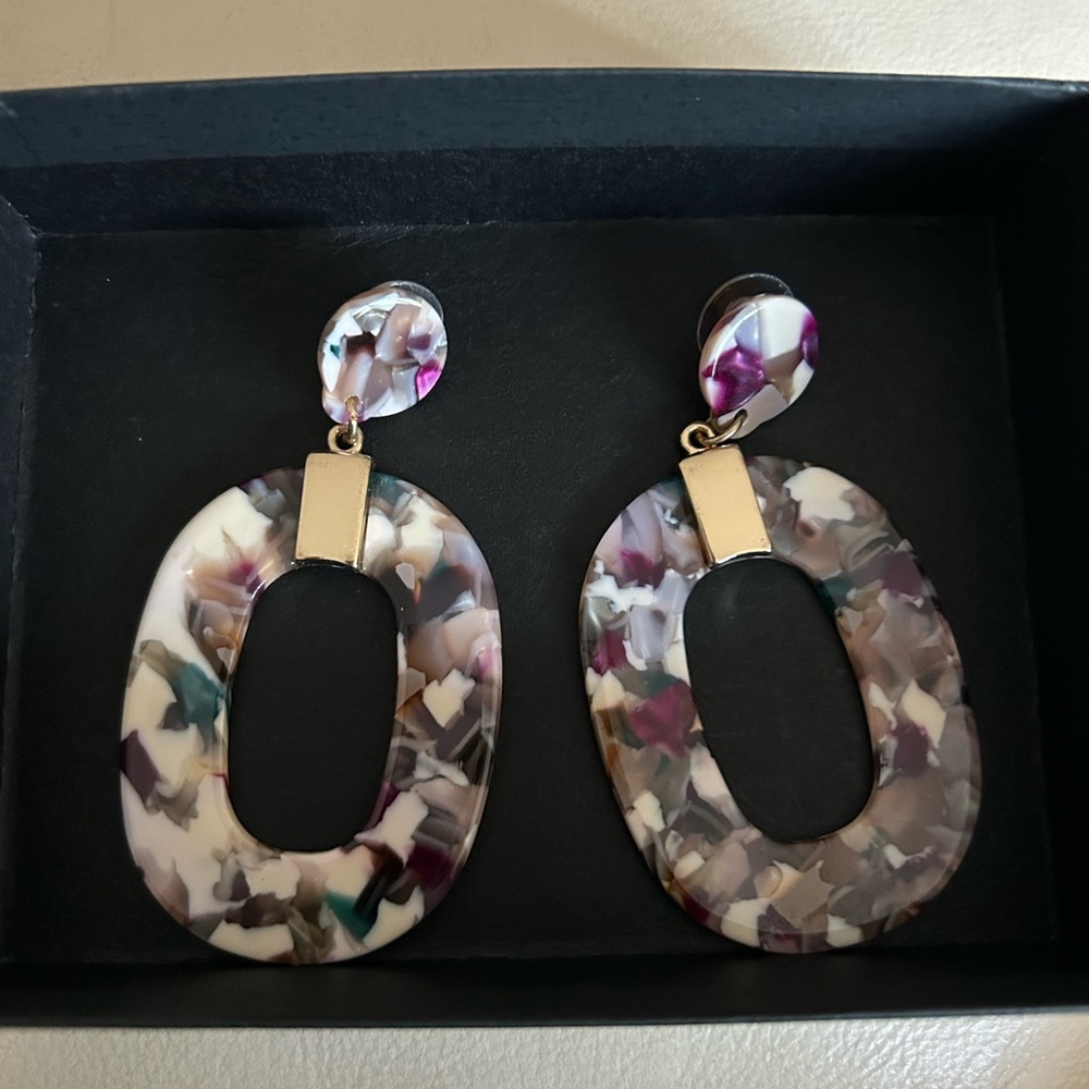 Elegant Mosaic Drop Earrings